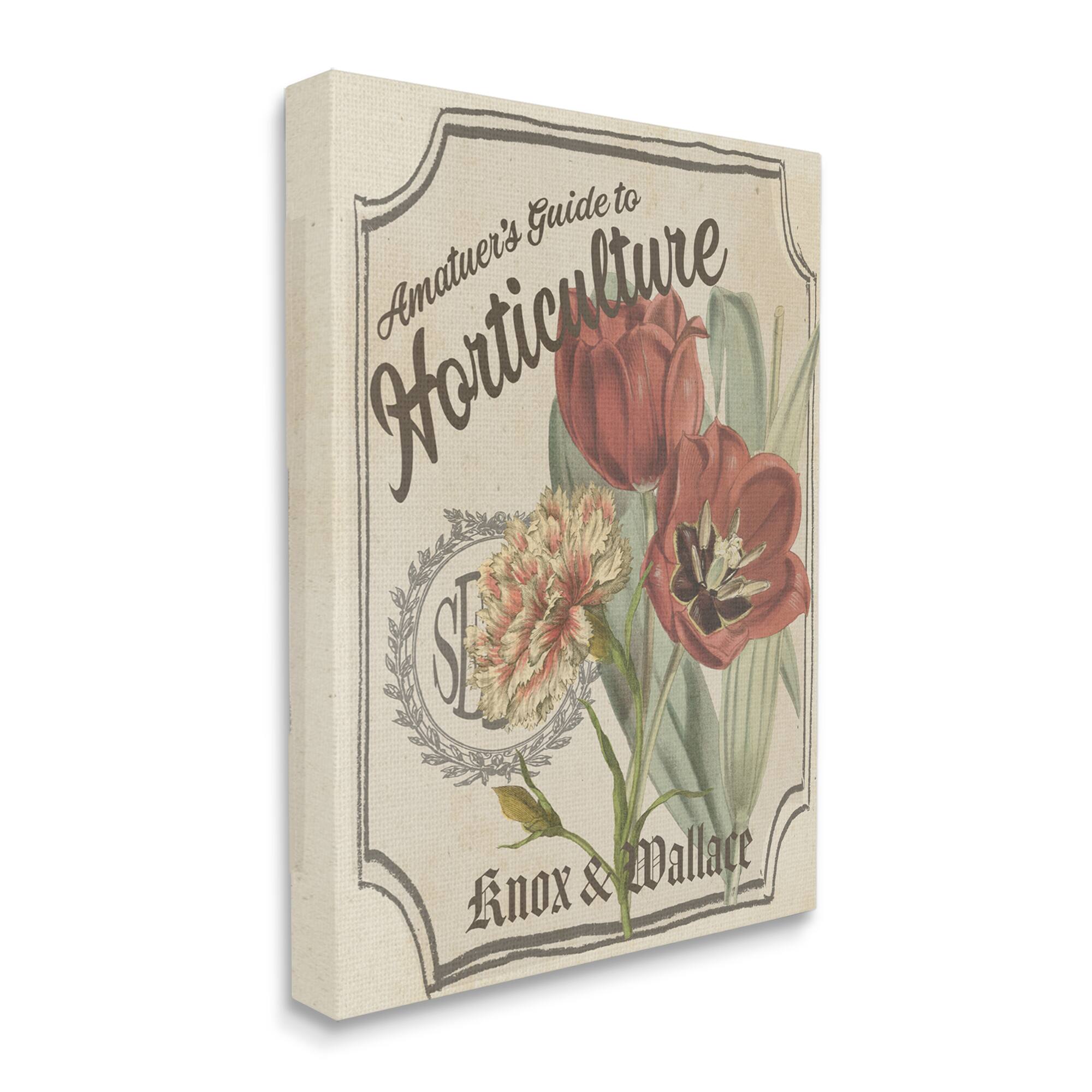 Stupell Industries Antique Seed Packet Red Tulip Horticulture Study Canvas Wall Art